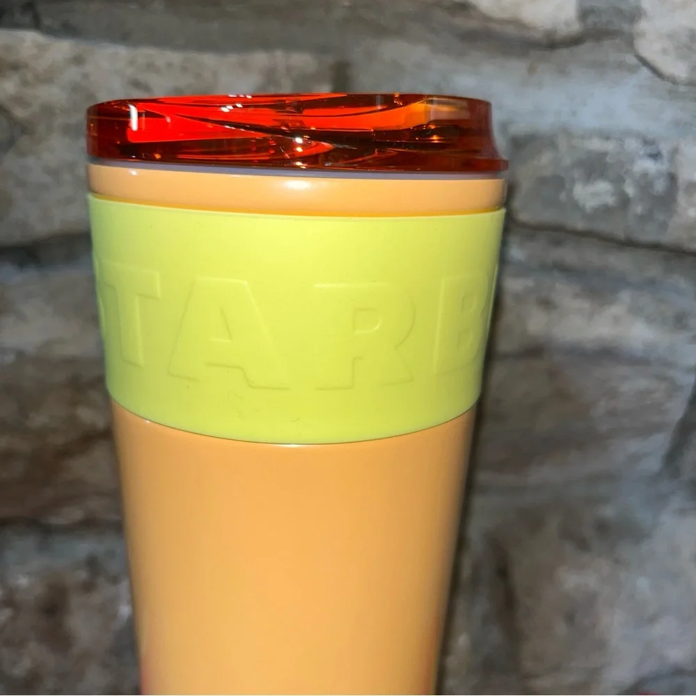 NWT STARBUCKS Limited Edition Orange & Yellow Tumbler 2025 16oz 473ML